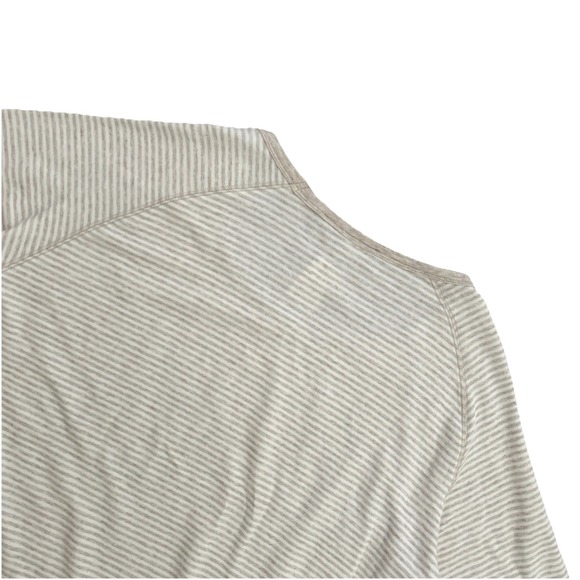 Kersh Tan Cream Stripe Long Sleeve Knit Top Soft Modal Cotton Stretch XL NWT - Picture 7 of 7